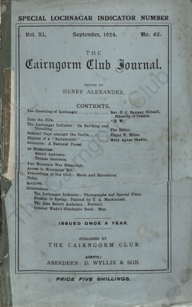 The Cairngorm Club Journal No 62 cover